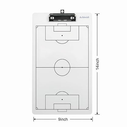 Premium Clipboard for Coaches, Durable Dry Erase WhiteBoard, Simplicity Sharpens Focus, Tactical Coaching Clip Boards, Sporting Goods Clipboards(Soccer) - style: Soccer