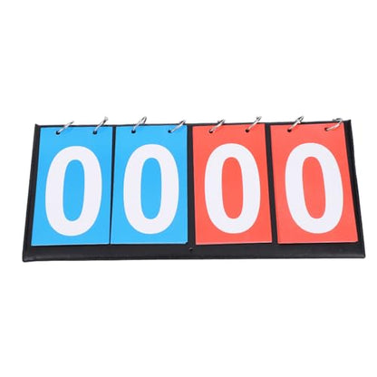 Portable Flip Digital Scoreboard 2 3 4 Digit Counter for Soccer Basketball Table Tennis Compact Desktop Design with Clear Display - size: four digit scoreboard