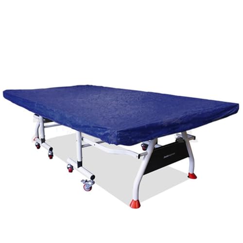Outdoor Waterproof Table Tennis Table Cover 280x150x5cm Polyester for Ping Pong Tables Protects Against Rain Dust Sun - color: Blue