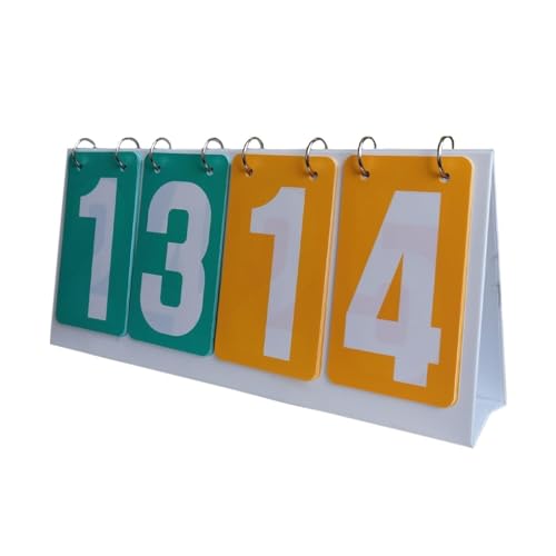 1pcs 4 Digits Flip Score Board Portable Large Game Tabletop - color: Yellow Green
