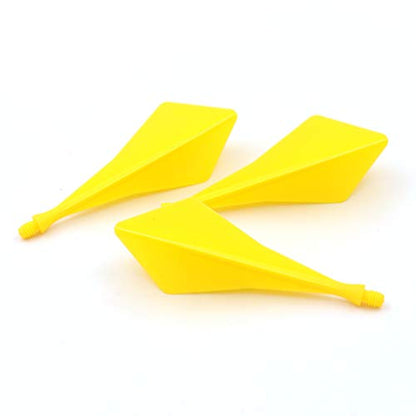 CUESOUL TRAJ AK8 New Integrated Dart Flights and Shafts Wave Shape,Very Slim Dart Flight 3 Sets - color: Diamond Shape-Yellow