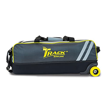 Track Select Slim Triple Tote Bowling Bag - Grey/Yellow