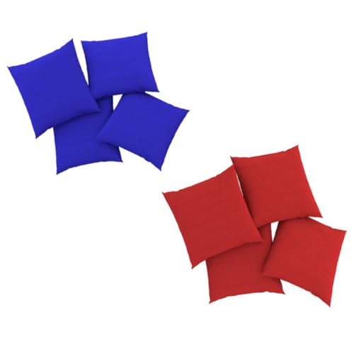 Cornhole Set - 4ftx2ft Regulation Size Outdoor Bean Bag Toss with 8 Bags Included - Yard Games for Ages 14 Years Old and up by Trademark Games (Blue, Red, Tan)
