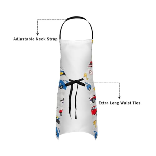 Castle Fairy Basketball Kitchen Apron - color: Race Car