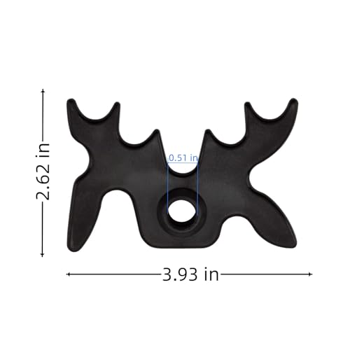 2Pcs Black Plastic Slip-On Bridge Portable Moosehead Bridge Head, Pool Billiard Cue Bridge Head, Billiard Pool Cue Accessories for Pool Table