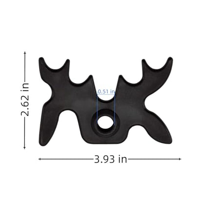 2Pcs Black Plastic Slip-On Bridge Portable Moosehead Bridge Head, Pool Billiard Cue Bridge Head, Billiard Pool Cue Accessories for Pool Table