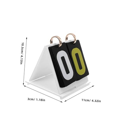 Portable Card Game Score Counter Manual Flip Scoreboard with Large Numbers Smooth Flipping Mechanism Tabletop Score Keeper for Volleyball Football and Board Games