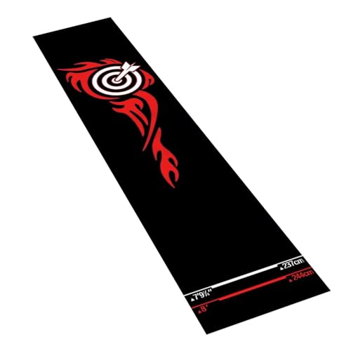Dart Board Mat,Portable Floor Protection with Throw Line Non-Slip - Darts Distance Mat,for Game Room Recreation Center Sports Club Office Basement Garage - size: D