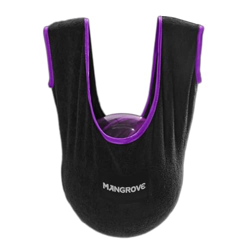 Mangrove Bowling Ball Polisher, Microfiber Bowling Towel See-Saw for Bowlers, Large Washable Bowling Shammy Seesaw, Ball Cleaner Holder Bag - color: Purple