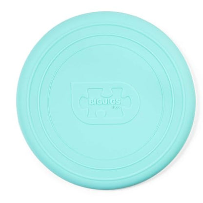 Bigjigs Toys Frisbee Flying Disc (Eggshell Green) - Silicone Frisbee for Kids, Quality Flying Saucers, Beach Toys & Garden Toys, Holiday Toys for Toddlers - color: Eggshell Green