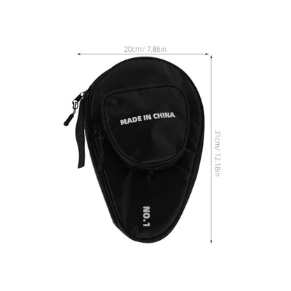 VILLCASE Table Tennis Racket Storage Bag Paddle Case Cover for 2 Rackets and 7 Balls, Gourd-shaped Protective Zipper Organizer for Ping Pong Players and Athletes