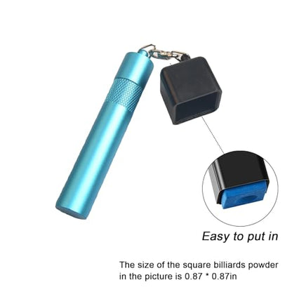LAKE OF FIRE 3-in-1 Snooker/Pool Cue Tip Shaper with Repair Tool, Cue Tip Storage, and Billiard Chalk Holder - color: Blue