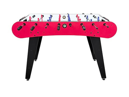 4ft Foosball Table: Compact Size for Small Spaces & Easy Assembly - Modern Red/Black Design for Adults & Teens in Apartments & Game Rooms