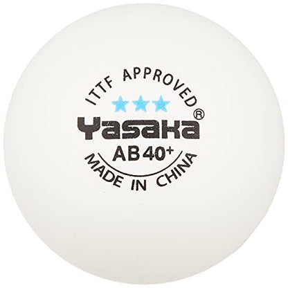 YASAKA Table Tennis Ball, PLA 3 Star Ball, AB40+ White, 3 Bulbs, A60