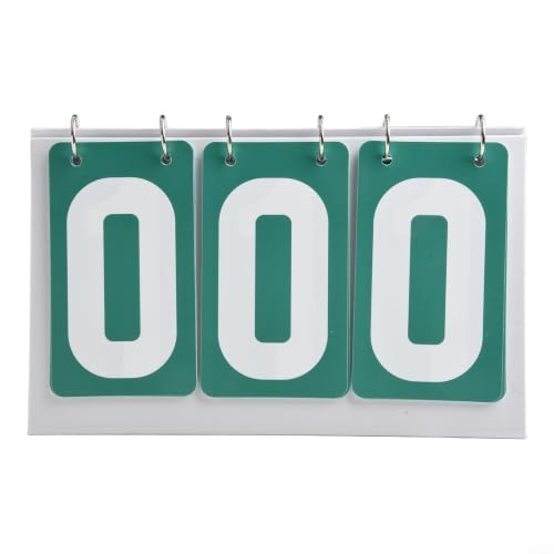 Minhe Portable Table Top Flip Board Scorekeeping Scoreboard Flipper Waterproof Solution Lightweight Suitable Scoreboard For Basketball Tennis Sports(Green)