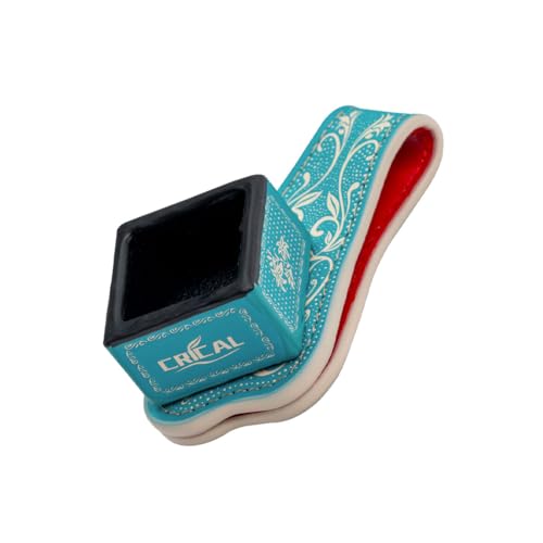 CRICAL Portable Magnetic Pool Chalk Holder Square Chalk Cube Holder Billiard Cue Accessory Gift Idea - color: Blue White