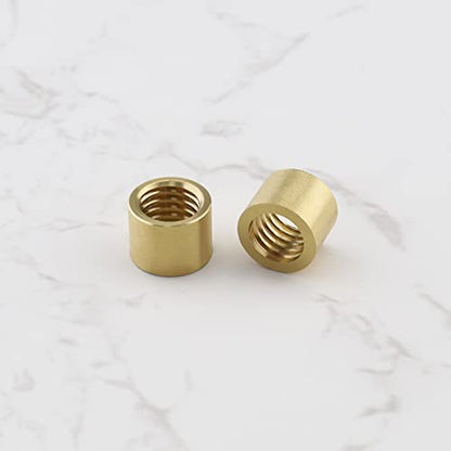 10PCS Threaded Snooker Pool Cue Ferrules for Stick on Tips Brass Cue Tips Billiards Repair Tool Replacement Accessories (9mm & 10mm 5PCS Each Size)