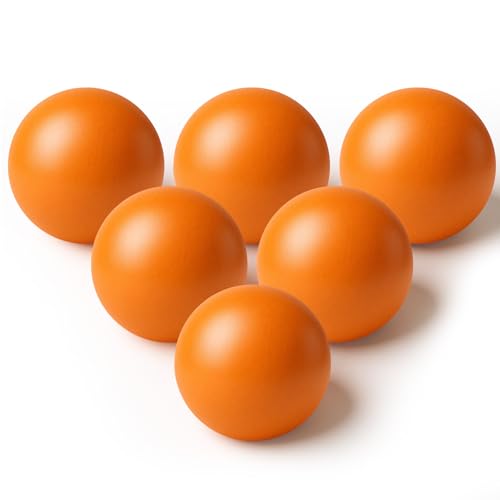 Jenaai 6 Pack Arcade Ball Roll and Score Replacement Balls 2.48 Inch for Family Recreation Rooms, Ladder Toss, Outdoor Yard Replacement Balls for Arcade Ball Toss, Home Recreation Game - color: Bright Orange