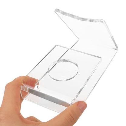 HANABASS Acrylic Table Tennis Paddle Holder Display Stand Clear Ping Pong Racket Organizer Space Saving for Home Office Game Room
