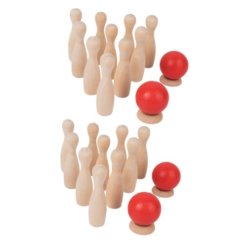 Abaodam 2Sets Bowling for Miniature Bowling Game for Fun Develop Motor Skills Concentration Parent Interactive Activity for Home