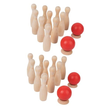 Abaodam 2Sets Bowling for Miniature Bowling Game for Fun Develop Motor Skills Concentration Parent Interactive Activity for Home