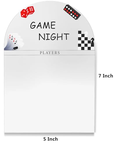Personalized Family Game Night Scoreboard – Custom Dry Erase Score Tracker Board with Marker, Reusable Acrylic Game Scoreboard (5”X7“) - style: S