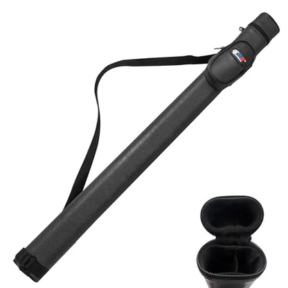 GSE Games & Sports Expert Billiard Cue Cases, 1x1 Deluxe Hard Billiard Pool Cue Stick Carrying Case, Pool Billiards Accessories (Several Colors Available) - color: Black
