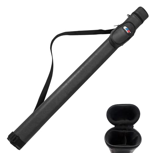 GSE Games & Sports Expert Billiard Cue Cases, 1x1 Deluxe Hard Billiard Pool Cue Stick Carrying Case, Pool Billiards Accessories (Several Colors Available) - color: Black