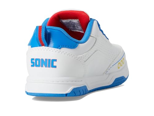 Josmo Kids Sonic the Hedgehog Sneakers LED Light Up Shoe (Toddler/Little Kid) - color: White/Blue, size: 4 Big Kid