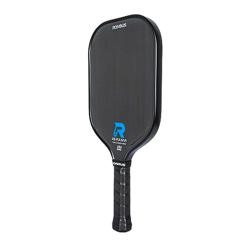 Ronbus R1/R3 Pulsar Thermoformed Raw Toray T700 Carbon Fiber Pickleball Paddle with 16 mm Polypropylene Honeycomb Core - style: R3 Pulsar