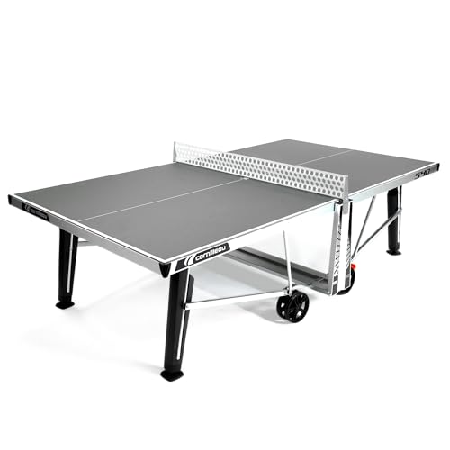 Cornilleau - Pro 540M Outdoor Ping Pong/Table Tennis Table - Mobile and Durable - 7mm Laminated Tabletops - inviolable Net - Weather-Resistant - Steel Frame - Foldable and Easy to Move