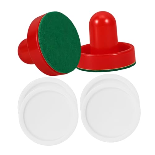 Happyyami 1 Set Ice Hockey Paddles and Pucks Set Pushers Balls for Table Hockey Games Indoor Activities and Carnival Fun
