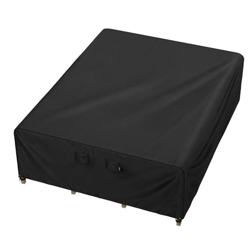 iBirdie Outdoor Patio Furniture Set Covers 90 x 76 inch fit 6 x 7 ft, 72, 74, 76 inch Wide, 90, 86, 87 inch Long Outside Dining Table and Chairs, Waterproof Weatherproof Cover, Heavy Duty 600D - size: 90 x 76 x 28 inch