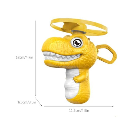 Disc Flying Toy, Fun Dinosaur Design, 11.5x3.5x12cm, Cat Toy Launcher, Cat Fetch and Hunt Toys, Easy to Use, for Yard, Garden, Balcony, Terrace Fun - color: Yellow