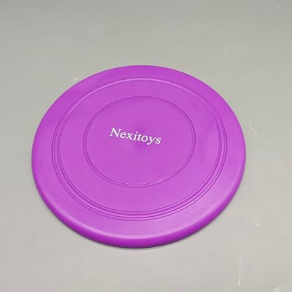 Nexitoys Flying Saucers, 17.5cm Silicone Disc, 66g Soft & Burr-Free Throwing Disc for Fitness and Outdoor Training – Purple