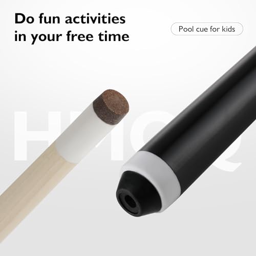 HMQQ Pool Cue Sticks – 36" Billiard Cues with 13mm Leather Tip,Set of 2 Durable 2-Piece Pool Sticks for Beginners& Kids