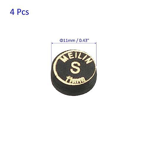 M METERXITY Pool Cue Tips - Laminated Billiard Cue Tips Multiple Layer Faux Leather Apply to Pool Cues/Snooker - size: 11mm, style: Soft