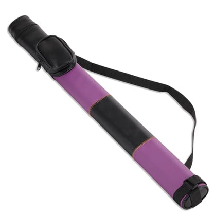 Billiard/Pool Cue Hard Cases, Cue Case 1 Stick 2 Holes,Holds 1 Complete 2-Piece 58 Inches Cue Sticks,Deluxe Hard Billiard Pool Cue Stick Carrying Case,Pool Billiards Accessories - color: Purple