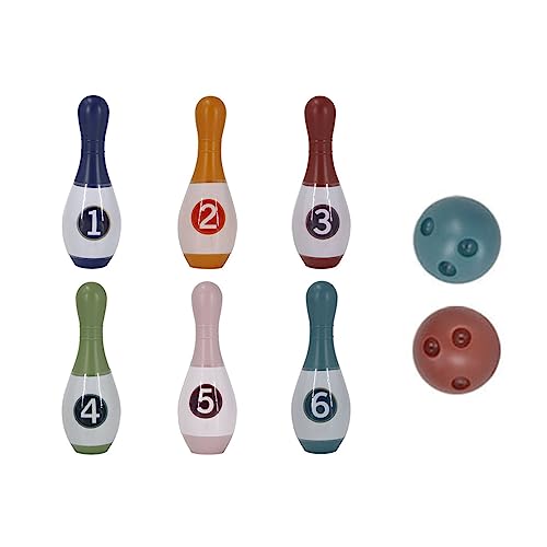 RiToEasysports Premium Plastic Kids Bowling Set, Funny Educational Toy Bowling Pins and Balls for Gross Motor Skills and Hand Eye Coordination