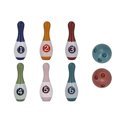 RiToEasysports Premium Plastic Kids Bowling Set, Funny Educational Toy Bowling Pins and Balls for Gross Motor Skills and Hand Eye Coordination