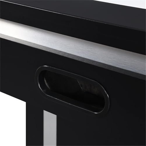 Pemberley Row Contemporary Wood Air Hockey Table, Black Finish, Dual Scoreboards, Includes Pucks & Pushers, Sturdy Wide-Leg Design for Game Rooms