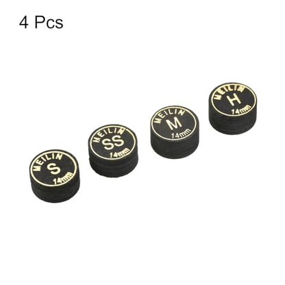 PATIKIL Pool Cue Tips Kit, Multiple Layer Pool Billiard Cue Tips Laminated Glue-on Snooker Stick Tip Billiard Accessories - size: 14mm