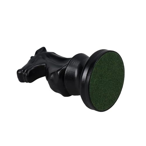 WE Games Replacement Staunton Chess Piece - Dark Knight, Plastic Chess Piece with Felt Bottom, Classic Design for Tournament Chess Set - color: Black Knight