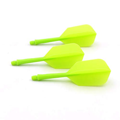 CUESOUL ROST Integrated Dart Shaft and Flights Medium,Slim Shape,Set of 3 - color: Green