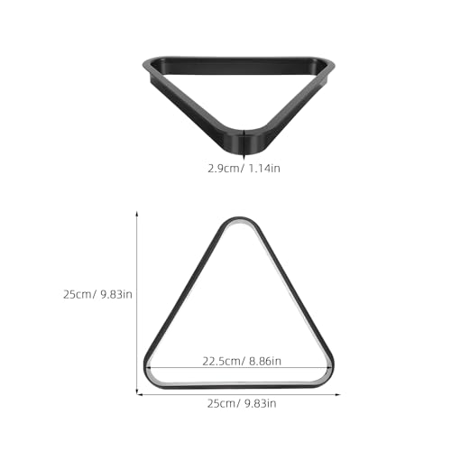 Toddmomy Mini Billiard Triangle Rack Pool Table Ball Organizer Billiard Frame for Home Parties Clubs Fits - size: 25.00X25.00X2.90CM