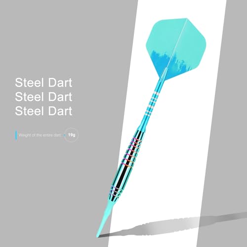 Soft Tip Darts Sets - Soft Tip Darts for Electronic Dartboard Plastic Tip Darts Set with Aluminum Shafts + Extra 3 Dart Flights 3 Replace Plastic Shafts - color: bright blue