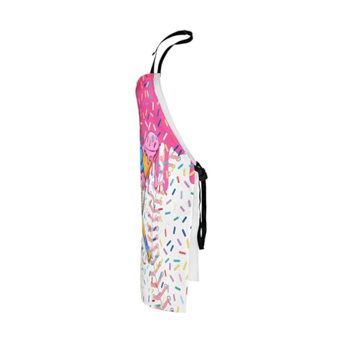 Manfei Baseball Ice Cream Kids Kitchen Apron - color: Rose Red