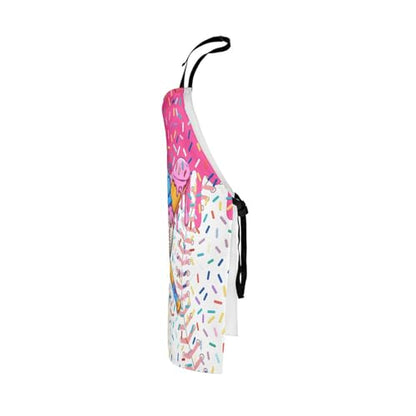 Manfei Baseball Ice Cream Kids Kitchen Apron - color: Rose Red