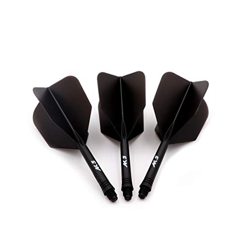 CUESOUL ROST Integrated Dart Flight and Shafts Meduim/Small/Large - color: Solid Black, size: Size L-33mm