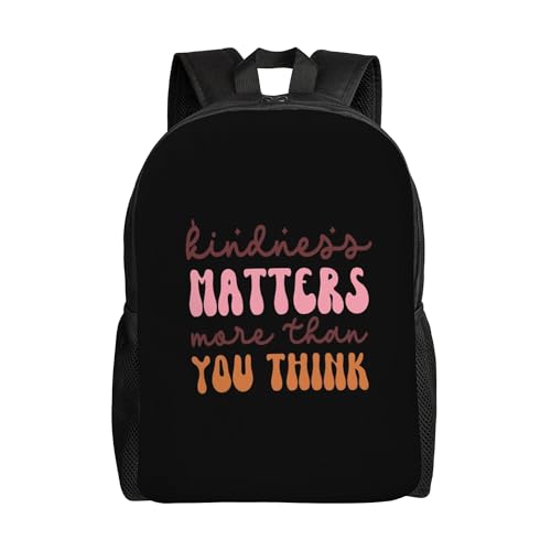 Kindness Matters More Than You Think Backpacks For Men Women Book Bag Travel Hiking Camping Work Lightweight - color: Ye21